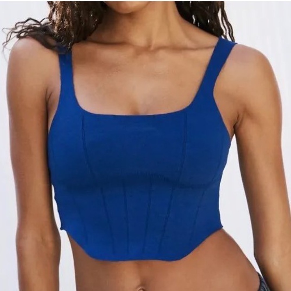 Free People Movement | Strong Core Corset Cami Crop Top  Blue Size XS/S
